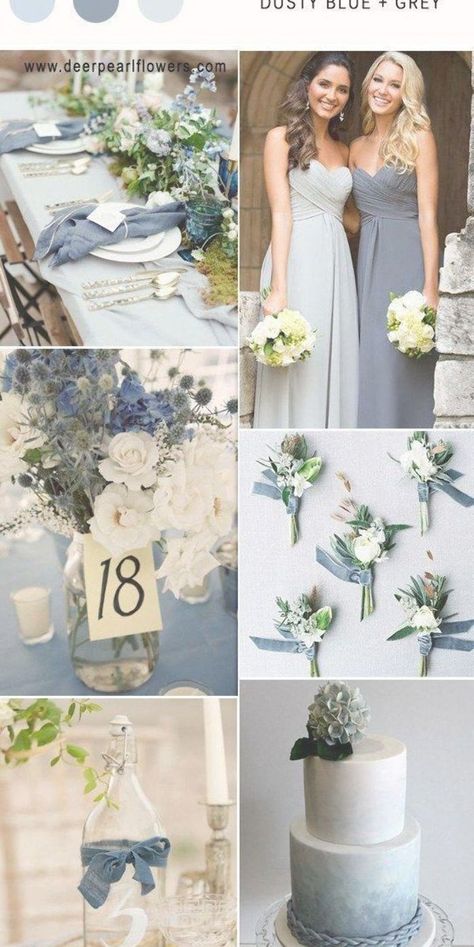 Elegant Dusty Blue and Grey wedding colors Home Décor, Witch Wedding, Witch, Table Decorations, Home Decor