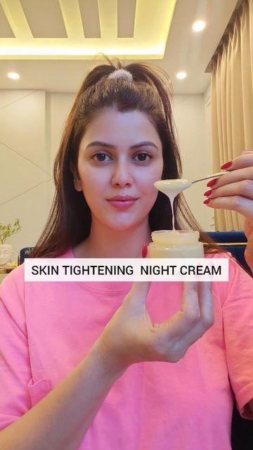 Night Face Pack For Glowing Skin, Face Glowing Tips Natural, Big Pores On Face, Night Cream For Glowing Skin, Homemade Night Cream, Face Pack For Glowing Skin, Night Skin Care, Tighten Facial Skin, Big Pores