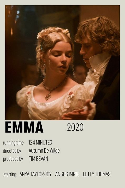 Emma Movie, Emma Book, Emma 2020, Polaroid Movie Poster, Emma. 2020, Jane Austen Movies, Movies To Watch Teenagers, Emma Jane Austen, Jane Austen Novels