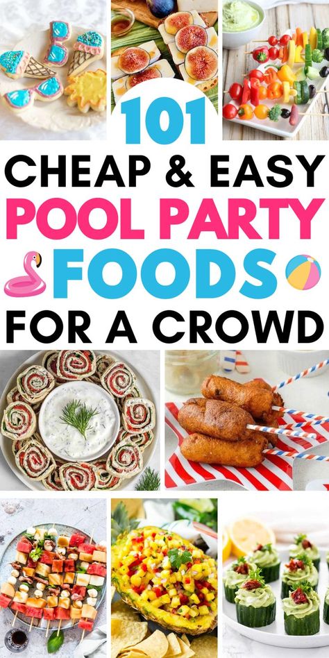 summer pool party ideas Pool Party Food Ideas For Adults, Easy Pool Party Food, Adult Pool Party Ideas, Easy Summer Party Food, Pool Party Food Ideas, Food Ideas For A Crowd, Summer Party Snacks, Summer Finger Foods, Outdoor Party Foods