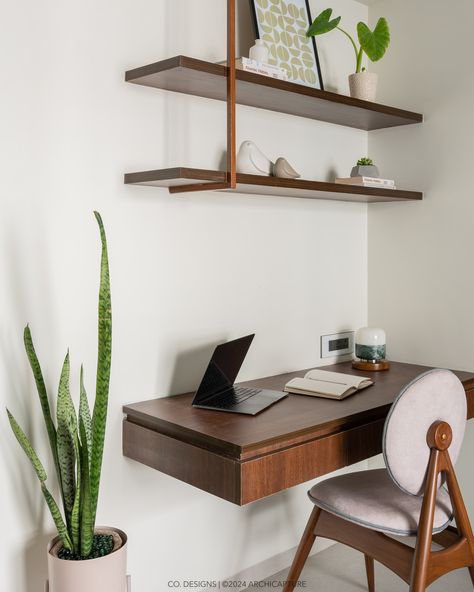 | Piece by piece | Daughter’s bedroom | Discover our newly designed study table, where minimalist elegance meets functionality. Sleek lines, uncluttered surfaces, and warm wooden tones create a serene and stylish workspace. Elevate your interior with this chic statement piece. 📸: @archi.capture_ #MinimalistDesign #StudyTable #InteriorInspo #WorkspaceGoals #ModernSimplicity #DesignInspiration #HomeOfficeDecor Sleek Study Table Designs, Tv Unit Cum Study Table, Minimalist Study Table, Study Table Bedroom, Study Table Designs, Minimal Interior, Piece By Piece, Wall Units, Study Design