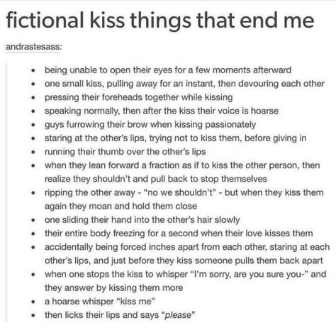 Ugh! Give me all the butterflies. Kissing prompts for your novel #writing #amwritingromance #creativewriting #writingprompts Menulis Novel, Writing Inspiration Tips, Story Writing Prompts, Writing Romance, Writing Promts, Writing Dialogue Prompts, Creative Writing Tips, Writing Motivation, Writing Promps