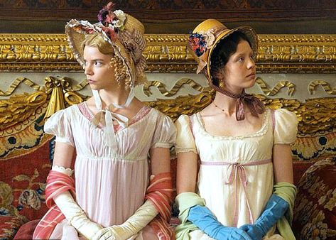 The Costumes in Emma. (2020) Emma Movie Poster, Emma Movie, Emma 2020, Emma. 2020, Mia Goth, Book Reading Journal, Regency Dress, Anya Taylor Joy, Jane Eyre