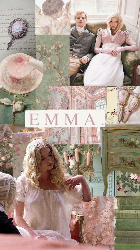 #emmawoodhouse #emma #vintage #regency #anyataylorjoy Jane Austen Makeup, Emma Aesthetic Core, Regency Era Aesthetic Wallpaper, Emma Astethic, Emma Movie Aesthetic, Emma Woodhouse Aesthetic, Emma Jane Austen Aesthetic, Emma Jane Austen Book, Regency Era Aesthetic