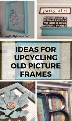 Upcycling, Upcycling Picture Frames, Upcycle Picture Frames, Repurpose Picture Frames Diy, Repurpose Picture Frames, Picture Frame Projects, Candle Repurpose, Frames Diy Crafts, Frame Projects