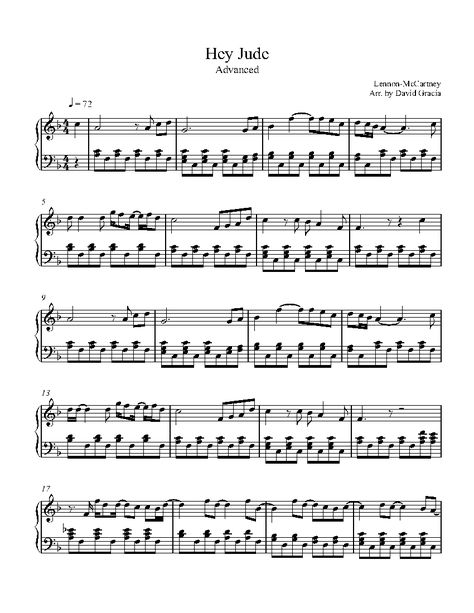 Beatles Sheet Music, Free Printable Sheet Music, Free Piano Sheet Music, Piano Music Lessons, Piano Practice, Piano Sheet Music Free, Music Lesson, Music Writing, Hey Jude