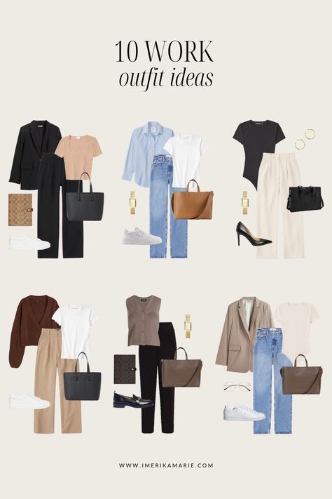 Basic Clothes For Women, Clean Girl Business Casual, What To Wear To Work Business Casual, Easy Work Outfits Casual, Anthropologie Work Outfit, Healthcare Business Casual, Vegas Work Conference Outfit, Scandinavian Work Outfit, Fall Outfits Work Business Casual