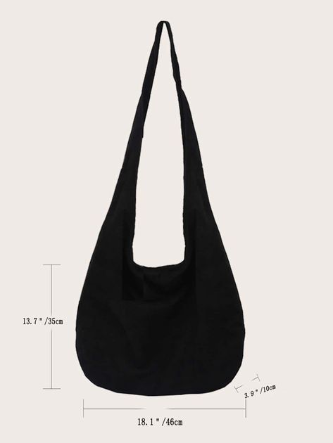 Minimalist Hobo Bag | SHEIN USA Kawaii Pajamas, Moda Hippie, Mens Bags Fashion, Fashion Illustrations Techniques, Tote Outfit, Earthy Outfits, Diy Fashion Hacks, Everyday Fashion Outfits, Kleidung Diy