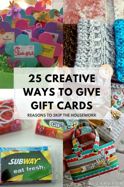 25 Ways To Give Gift Cards: Gift Cards can sometimes be a boring thing to give but a great thing to receive. So why not spice up the way you give them! Ways To Give Gift Cards, Unique Gift Card Holder, Gift Card Basket, Gift Card Displays, Gift Card Bouquet, Gift Card Presentation, Gift Card Holder Diy, Card Basket, Teacher Gift Card