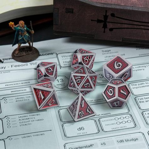 DND Red Dragon Scale Dice Set (***) Dnd Aethstetic, Dm Aesthetic Dnd, Dnd Astethic, Dnd Game Aesthetic, Dnd Dm Aesthetic, D And D Aesthetic, D D Aesthetic, Red Dice Aesthetic, Playing Dnd Aesthetic