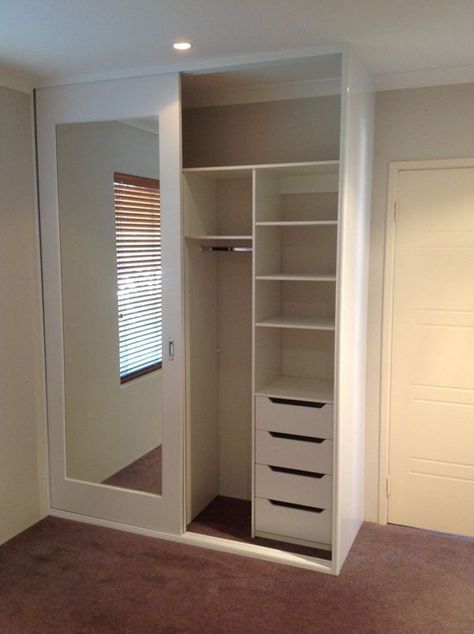 Bedroom Closet Doors, Bedroom Cupboards, Closet Layout, Small Closets, Sliding Closet Doors, Bedroom Closet Design, Wardrobe Design Bedroom, غرفة ملابس, Ikea Pax