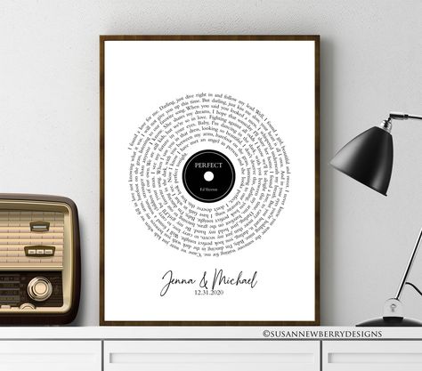 Vinyl Station, Wedding Song Art, Song Lyrics Wall Art, Dance Artwork, Wedding Gift Items, Lyrics Wall Art, Dance Decorations, Anniversary Art, Wedding Song