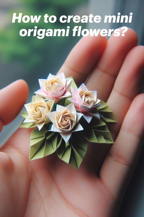 how to create mini origami flowers Mini Origami, Easy Origami Flower, Origami Flowers Tutorial, Cute Origami, Origami And Kirigami, Origami Patterns, Instruções Origami, Origami Paper Art, How To Make Origami