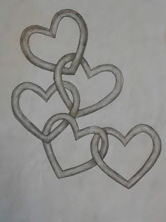 Art, Interlocking Hearts, Drawings