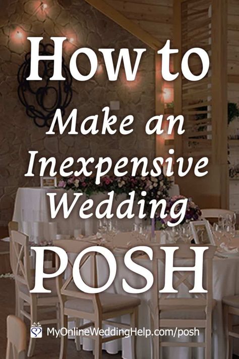 Some different ideas for making your inexpensive wedding look posh. Tips for making your budget wedding look more upscale with color, lighting, details, etc. Number 1 is ... see them on the My Online Wedding Help blog. #DifferentWedding #WeddingIdeas #BudgetWedding #WeddingIdeas #WeddingTips Wedding Centerpieces Diy Twinkle Lights, Diy Wedding Lights, Wedding Arch Geometric, Indoor Wedding Ideas On A Budget, Inexpensive Reception Ideas, Elegant Winter Wedding Centerpieces, Lego Flower Wedding Centerpiece, Dream Wedding Inspiration, Rafter Decorations Wedding