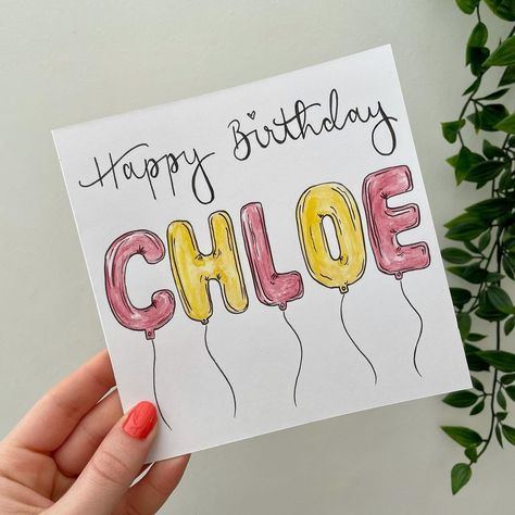 Cool Happy Birthday Cards, Cute Happy Birthday Card Ideas, Bestfriend Birthday Card Ideas, Best Birthday Card Ideas, How To Paint Letters, Birthdays Card Ideas, Birthday Gift Cards Ideas, Cute Birthday Cards Ideas, Birthday Card Ideas For Your Best Friend