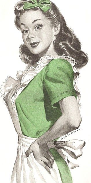 Vintage House Wife, 1950s Aesthetic, 50s Housewife, 1950s Housewife, 50s Art, Vintage Housewife, House Wife, An Apron, Pattern Simple