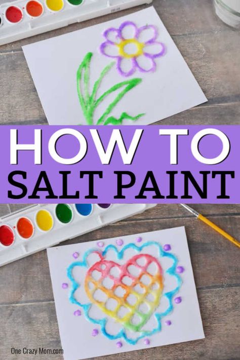 We love Arts and Crafts for Kids and Salt Painting does not disappoint. Salt Art is so pretty and kids will love glue painting. It's inexpensive and so fun! Centrepiece Ideas, Love Arts And Crafts, Oppgaver For Barn, Salt Paint, Salt Art, Salt Painting, Glue Painting, Easter Centerpiece, Centerpiece Ideas