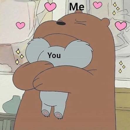 Love memes 🦋 on Instagram: “Tag a friend who loves to cuddle 🙂💘 - Follow @dowvnload for more💕 - Give credits when you repost . @tanakimm 🥑⠀⠀⠀⠀⠀⠀⠀⠀⠀⠀⠀⠀⠀⠀⠀⠀⠀⠀⠀⠀⠀⠀…” We Bare Bears Wallpapers, Cute Love Memes, Horror Movie Posters, Laugh Out Loud, We Bare Bears, Bare Bears, Cartoon Memes, Memes Humor, Bear Wallpaper