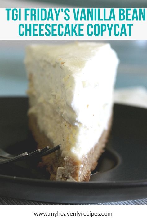 Vanilla Bean White Chocolate Mousse Cheesecake Recipe - Vanilla Bean Cheesecake is hands down one of the best cheesecake recipes that you could serve your guests! This recipe is a copycat from TGI Friday's Vanilla Bean Cheesecake and is pretty spot on. Impress your guests with this beauty this weekend! #myheavenlyrecipes #cheesecake #dessertrecipe #vanilla  via @ Best Cheesecake Recipes, Cheesecake Mousse Recipe, Chocolate Mousse Cheesecake, Mousse Cheesecake, The Best Cheesecake, Cake Courgette, Coconut Hot Chocolate, Vanilla Bean Cheesecake, Fun Cheesecake Recipes