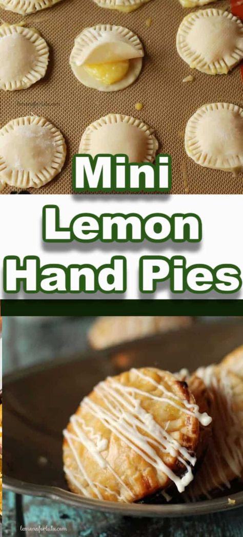 Mini lemon hand pies made with homemade lemon curd and flakey pie crust! This recipe is simple and fun! #lemonpie #handpie #lemonrecipe #easydessertideas Hand Pie Crust Recipe, Lemon Hand Pies, Flakey Pie Crust, Cheap Recipe, Mini Pie Crust, Mini Pie Recipes, Pastry Ideas, Homemade Lemon Curd, Homemade Pie Crust Recipe