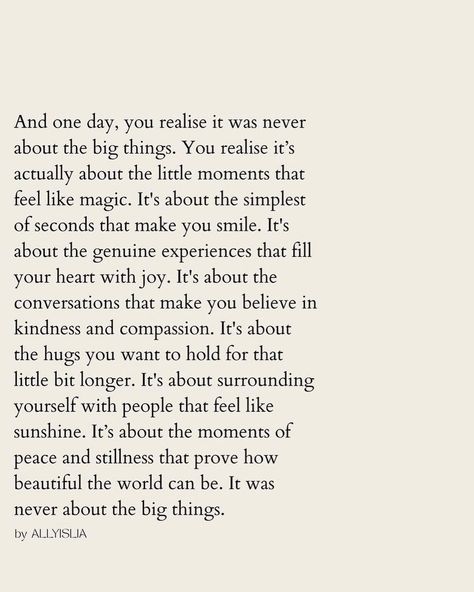 This weeks to do: 1. Take in all the little moments that this season of your life has to offer. You’ll never get this exact moment or season again. 2. Remember everyone is on their own path and own journey. You’re not behind, just on a different path. You’re right on time. 3. Show up for yourself. Fill your own cup up first. Ask yourself more of “what will bring me joy in this moment?” 4. Remember: you are right where you need to to get where you’re meant to get. 5. Remember: a building ... You Bring Out The Best In Me Quotes, These Are The Moments Quotes, Quotes About Showing Up, Simple Pleasures Of Life, Chyanne Core, Nice Life Quotes, Live In The Moment Quotes, Quotes On Joy, Fill Your Own Cup