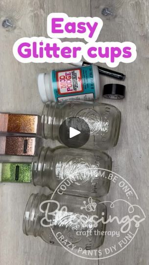 Repurposing Glass Jars, Diy Glass Jar Crafts, Ideas For Candle Jars, Cricut Jar Ideas, Decorated Jars Diy, Glitter Jars Diy How To Make, Diy Glass Bottle Crafts Ideas, Diy Painted Mason Jars, Glitter Jars Diy