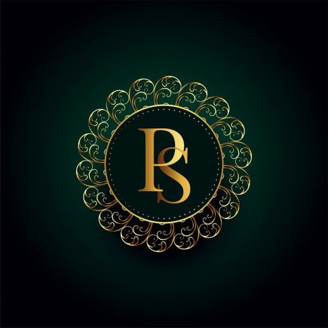 Royal p and s letter golden luxury logo ... | Free Vector #Freepik #freevector #logo #business #vintage #label Mandala Logo Design, Lotus Flower Logo Design, Logo Luxe, Mandala Logo, Yoga Logo Design, Lotus Flower Logo, Golden Mandala, Logo Monogramme, Royal Logo