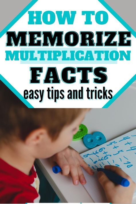 Multiplication can be hard, but it doesn't have to be. These tips and tricks will help you memorize multiplication facts in just 5 minutes a day so you can focus on more important things. You'll find secret multiplication hacks and resources for memorizing times tables. This is the perfect resource for homeschool math and teaching times tables to homeschoolers. If you're looking at how to teach multiplication, you're going to want to look into the secrets behind memorizing multiplication facts. Multiply By 3 Tricks, Tricks For Multiplication Facts, Tricks To Learn Multiplication Tables, Multiple Times Table, Multiplication Tricks Hacks, How To Teach Multiplication Tables, Teaching Multiplication 2nd, Multiplication Math Facts, How To Teach Multiplication Facts