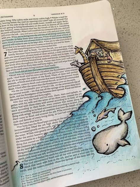 Noah’s Ark Drawing, Noahs Ark Drawings, Genesis Doodles, Genesis Bible Drawing, Bible Story Drawings Sketches, Christian Usernames For Tiktok, Bible Art Genesis, Noah Ark Drawing, Noah’s Ark Art