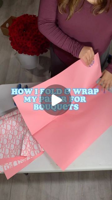 Wrapped Roses In Paper, How To Fold Paper For Ramo Buchon, How To Wrap Paper Bouquet, Flower Arrangements Wrapped In Paper, Bouquet Tissue Paper Wrap, Wrapping Paper Flower, How To Fold Paper For Bouquet, Bouquet Paper Wrap Tutorials, How To Fold Flower Bouquet