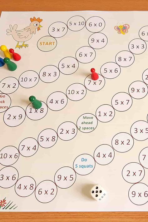 Multiplication Games For Kids, Free Multiplication Games, Fun Multiplication Games, Multiplication Games Free, Math Multiplication Games, Multiplication Fun, Printable Math Games, Multiplication Activities, Math Board Games