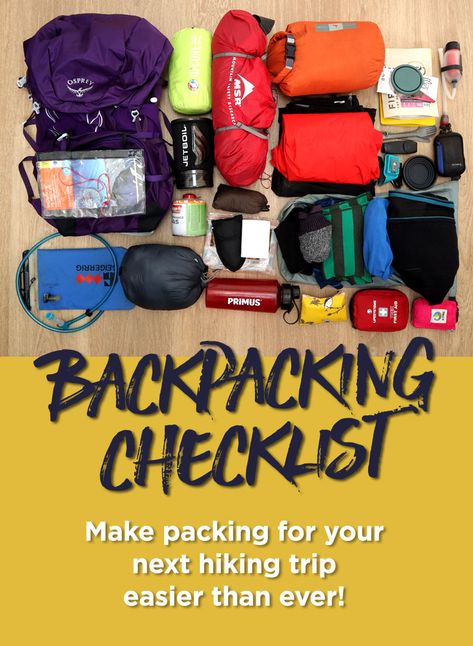 Hiking Backpack Women, Overnight Backpack, Backpacking Packing List, Backpacking List, Hiking Checklist, Hiking Packing List, Backpacking Gear List, Backpacking Checklist, Beginner Hiking