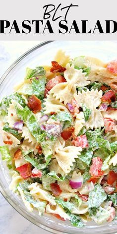 Leftover Smoked Pork, Pork Bbq Sauce, Blt Pasta Salad Recipes, Summer Pasta Salad Recipes, Blt Pasta Salad, Creamy Pasta Salads, Blt Pasta, Cold Pasta Salad Recipes, Blt Pasta Salads