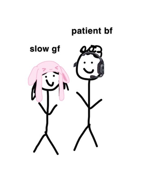 bi gf and gamer bf stick figures Gamer Love Relationships, Gamer Boyfriend Drawing, Cute Couple Stick Figures, Gamer Bf And Gf Aesthetic, Chill Bf Crazy Gf Drawing, Matching Pfps Gf And Bf, Cursed Stick Figures, Calm Bf Crazy Gf Drawing, Sleepy Gf And Gamer Bf