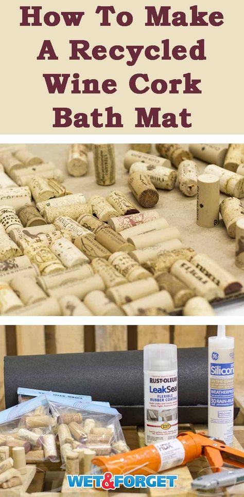 Upcycling, Wine Corks Ideas, Cork Bath Mat, Bath Mat Ideas, Wine Cork Wall Decor, Wine Cork Diy Projects, Cork Diy Projects, Bath Mat Diy, Diy Cork