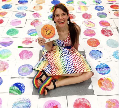 Cassie Stephens: Dot Day Art Lesson: Printing! The Dot Song, Dot Day Art, Circle Loom, Polka Dot Art, Cassie Stephens, First Day Activities, International Dot Day, Outfit Photos, Dot Day