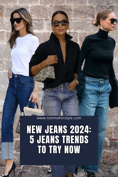 Step into style with our New Jeans 2024 collection! Discover 5 must-try trends that redefine denim fashion. From timeless classics to bold innovations, elevate your wardrobe with the latest in jeans fashion. Explore comfort and chic designs that cater to your unique style. #NewJeans2024 #DenimTrends #FashionForward #JeansStyle #TrendyWardrobe The Latest Fashion For Women, Denim Outfits Street Style, Chic Flare Jeans Outfit, 2024 Womens Fashion Casual, Blue Jean Outfits Summer, Jeans Outfit For Women Over 50, Women Casual Chic Outfit, What’s In Style 2024, How To Style Light Denim Jeans