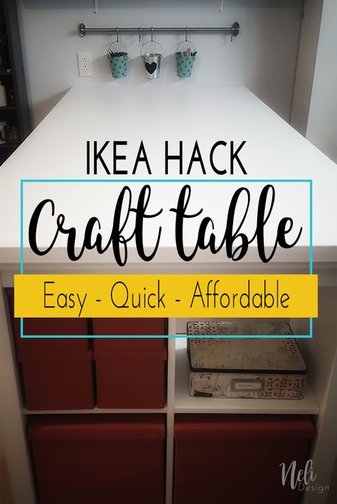 Organisation, Ikea Craft Desk Ideas, Ikea Hacks Craft Room Work Table, Ikea Craft Table, Craft Table Ideas, Ikea Craft Room Ideas, Craft Table With Storage, Quilting Storage, Craft Table Ikea