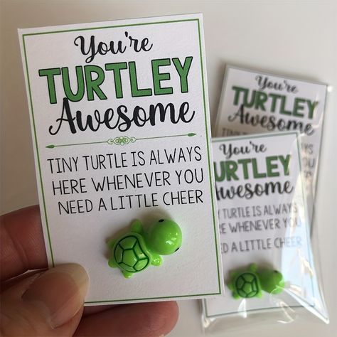 Faster shipping. Better service Creative Teachers Gifts, Cheers Card, Turtley Awesome, Turtle Decor, Turtle Gifts, Lucky Gifts, Tiny Turtle, Jewelry Making Pendants, Employee Appreciation