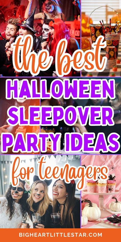 Throw an unforgettable Halloween sleepover with these exciting ideas for teens! Filled with creative DIY decorations, Halloween-themed snacks, and thrilling activities like pumpkin decorating and movie marathons, this guide covers everything you need. Give your teen the perfect night of Halloween fun! Halloween Sleepover, Halloween Slumber Party, Fall Sleepover, Fun Fall Activities, Sleepover Halloween, Halloween Themed Sleepover, Sleepover Essentials Halloween Slumber Party Ideas, Party Ideas Sleepover, Halloween Sleepover Ideas, Halloween Slumber Party, Halloween Sleepover Party, Halloween Movie Night Party, Sleepover Party Ideas, Fall Sleepover, Teen Halloween Party