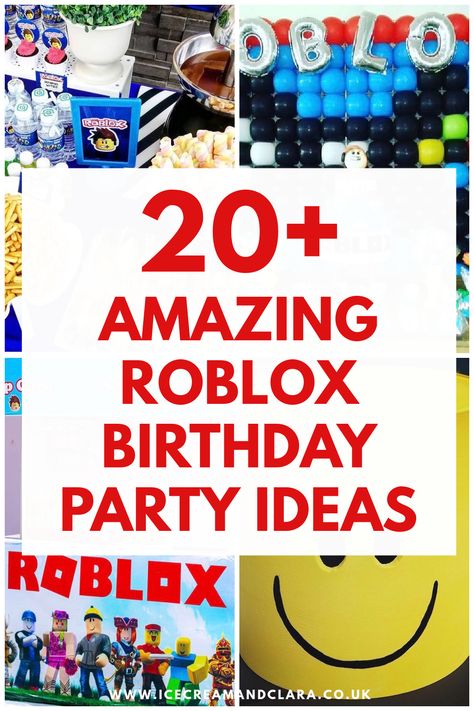 DIY creative Roblox birthday party ideas Santiago, Roblox Birthday Party Game Ideas, Roblox Craft Ideas, Roblox Party Games Ideas, Roblox Diy Crafts, Roblox Diy Party, Roblox Crafts For Kids, Roblox Birthday Party Games, Roblox Bday Party Ideas