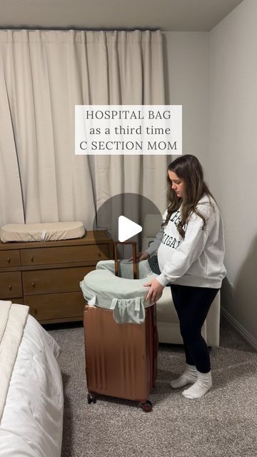 299K views · 9K likes | Jade on Instagram: "pack my hospital bag with me as a third time mom ✨   I’ll be adding my own pillow and a long phone charger the morning of my c section but otherwise this is it. I take advantage of all of the postpartum and baby goodies from the hospital and leave my stuff prepped and ready to go at home! Since I stay multiple nights I do love to have my own pillow and blanket from home and a sound machine.   #hospitalbagessentials #hospitalbag #expectingmom #expectingababy #expectingmama #hospitalbagchecklist #momtips #momtipsandtricks #motherhood pack my hospital bag. What’s in my hospital bag for my c section. Hospital bag for first time mom." Hospital Bag Suitcase, Out Of Hospital Outfit Mom, What To Pack In Hospital Bag C Section, New Mom Going Home Outfit, Postpartum Coming Home Outfit, Hospital Bag For Mom To Be C Section, After Labor Outfit For Mom, C Section Going Home Outfit For Mom, C Section Hospital Bag Checklist