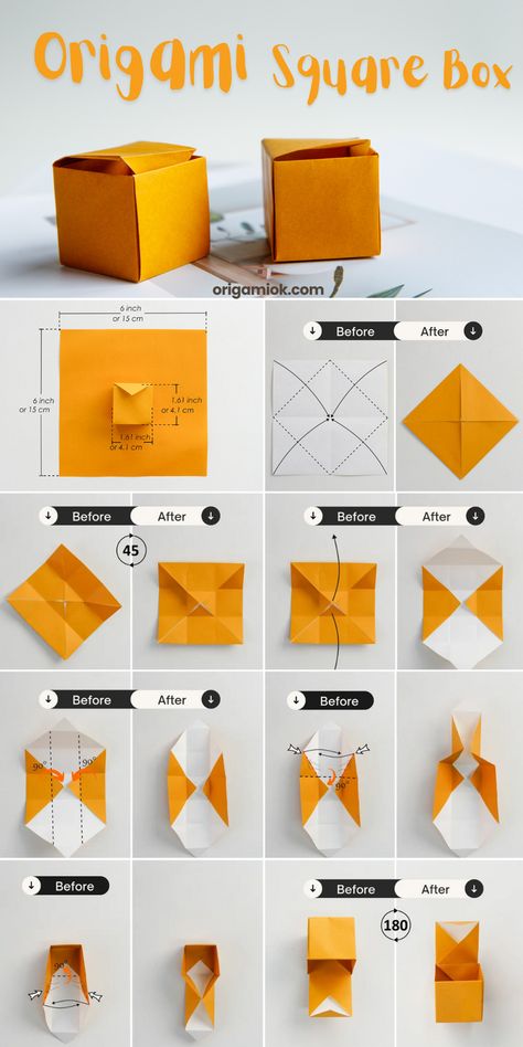 What To Make Out Of A Shoe Box Diy, Small Box Tutorial, Cute Origami Gift Boxes, Cute Box Origami, How To Make Boxes Out Of Paper, Box Origami Easy, How To Make A Paper Box Step By Step, Complicated Origami, How To Make Paper Boxes Easy