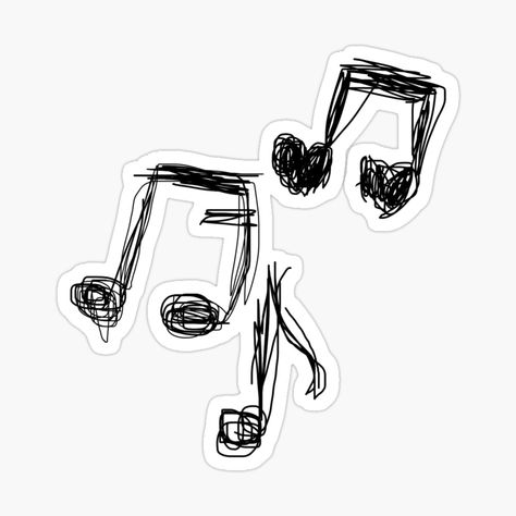 Music, Black, Music Drawing, Drawing Sticker, Music Lovers, Musical, Black And White, Drawings, White