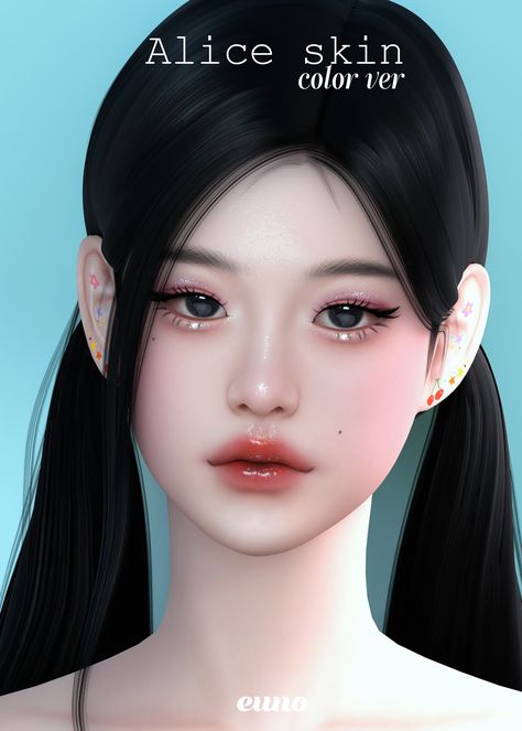 Sims 4 Makeup Collection, Sims 4 Asian Makeup, Sims4 Skin, Sims 4 Cc Eyes, The Sims 4 Skin, Makeup Cc, Sims 4 Anime, Sims Packs, Pelo Sims