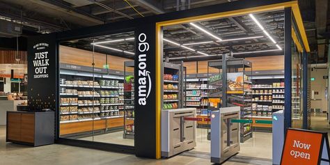 Vending Machine Design, Amazon Go, Digital Retail, Smart Refrigerator, Grocery Store Design, Store Opening, Amazon Store, Container Store, Vending Machine