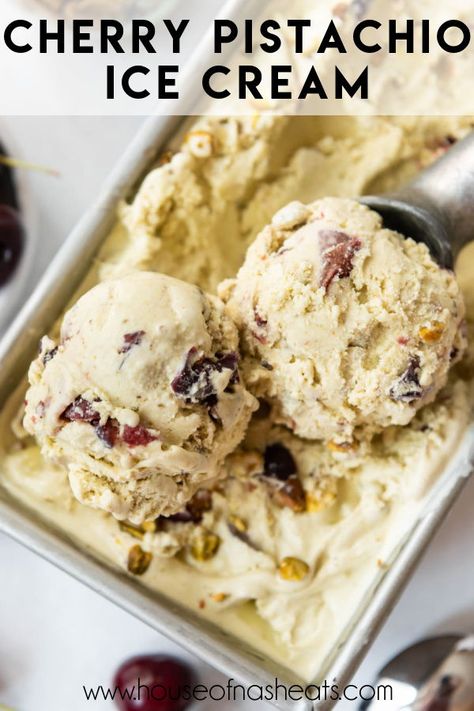 You’ll love the texture and crunch of this Cherry Pistachio Ice Cream. The combination of sweet cherries with salty pistachios makes for the best homemade ice cream recipes you'll ever try. | roasted cherry pistachio ice cream | pistachio ice cream dessert | pistachio ice cream recipe machine | homemade pistachio ice cream recipes | cherry ice cream recipe ice cream maker | cherry ice cream recipe homemade Cherry Ice Cream Recipe, Cherry Pistachio, Best Homemade Ice Cream, Ice Cream Recipes Machine, Scoop Of Ice Cream, Cherry Ice Cream, Pumpkin Ice Cream, Pistachio Ice Cream, Roasted Cherry