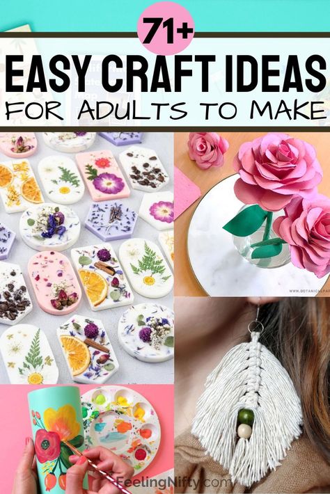 71 Crafts for Adults: Explore Your Creativity with DIY Inspiration Galore! Upcycling, Crafts For Moms To Make, Simple Crafts For Ladies Group, Diy Classes For Adults, Easy Summer Crafts For Adults Diy Ideas, Easy At Home Crafts For Adults, Diy With Canvas, Craft For Group Of Women, Art Games For Adults