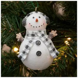 Hobby Lobby Hobby Lobby Christmas Ornaments, Grinch Ornaments, Check Scarf, Twinkling Lights, Snowman Ornament, Orange Pattern, Snowman Ornaments, Christmas Display, Cute Snowman